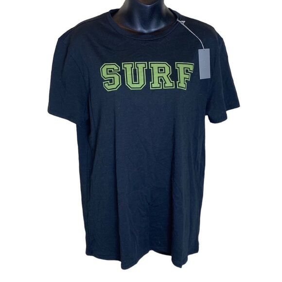 6397 boy tee ‘surf city’ medium NWT black/green brat - Picture 1 of 6